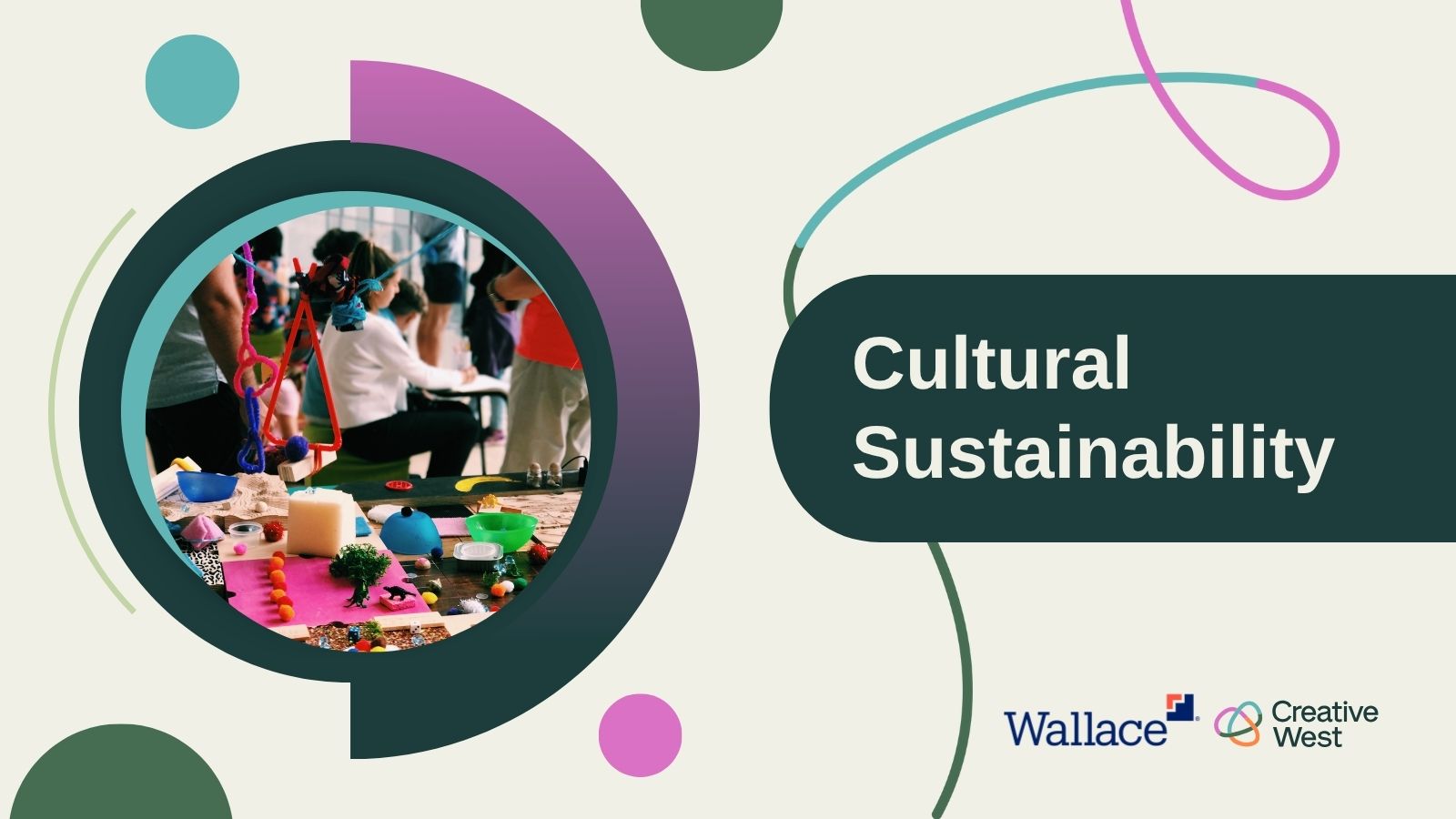 Girl surrounded by craft supplies.